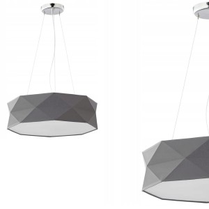 Lampa wisząca KANTOOR z grafitowym kloszem i białą przesłoną TK LIGHTING