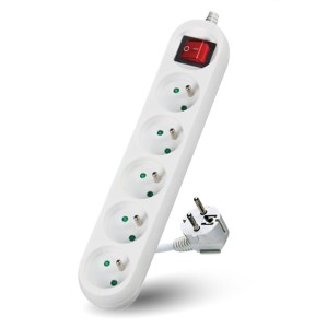 Przedłużacz LINEA 5-gniazd 3 metry z uziemieniem i wyłącznikiem KGLAZW5G3M Kobi 