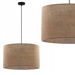 Lampa wisząca JUTA w naturalnym kolorze z otwartym kloszem o śr. 50cm na 3 żarówki E27 TK Lighting
