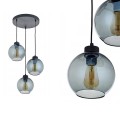 Lampa wisząca CUBUS GRAPHITE z trzema grafitowymi, szklanymi kulami TK Lighting