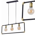 Lampa wisząca HYDRIA metalowa ramka z patynowymi elementami industrialna TK Lighting