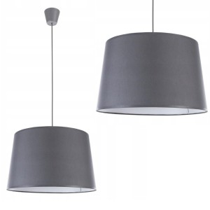 Lampa wisząca MAJA szara ze stożkowym abażurem o śr. 45cm TK Lighting