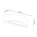 Kinkiet ATENA beton E27 1x60W IP20 SL.0994 SOLLUX