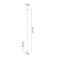 Lampa wisząca ZANE 1 szara GU10 1x40W IP20 SL.0965 SOLLUX