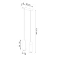 Lampa wisząca ZANE 2 szara GU10 2x40W IP20 SL.0966 SOLLUX
