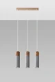Lampa wisząca ZANE 3 szara GU10 3x40W IP20 SL.0967 SOLLUX