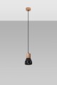 Lampa wisząca QUBIC czarna E27 1x60W IP20 SL.0963 SOLLUX