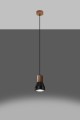 Lampa wisząca QUBIC czarna E27 1x60W IP20 SL.0963 SOLLUX