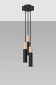 Lampa wisząca PABLO 3P czarna GU10 3x40W IP20 SL.1014 SOLLUX
