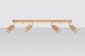 Lampa sufitowa BERG 4 naturalne drewno GU10 4x40W IP20 SL.1042 SOLLUX