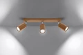 Lampa sufitowa ZEKE 3 dąb GU10 3x40W IP20 SL.1030 SOLLUX