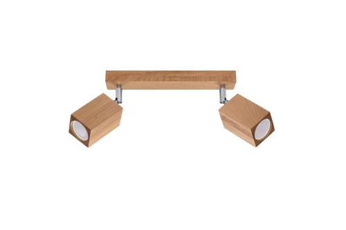 Lampa sufitowa KEKE 2 dąb GU10 2x40W IP20 SL.1036 SOLLUX