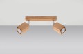 Lampa sufitowa KEKE 2 dąb GU10 2x40W IP20 SL.1036 SOLLUX