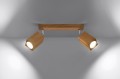 Lampa sufitowa KEKE 2 dąb GU10 2x40W IP20 SL.1036 SOLLUX