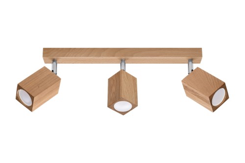 Lampa sufitowa KEKE 3 dąb GU10 3x40W IP20 SL.1037 SOLLUX