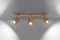 Lampa sufitowa KEKE 3 dąb GU10 3x40W IP20 SL.1037 SOLLUX