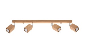 Lampa sufitowa KEKE 4 dąb GU10 4x40W IP20 SL.1038 SOLLUX