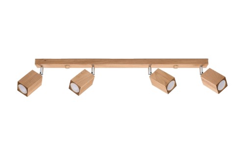 Lampa sufitowa KEKE 4 dąb GU10 4x40W IP20 SL.1038 SOLLUX