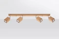 Lampa sufitowa KEKE 4 dąb GU10 4x40W IP20 SL.1038 SOLLUX