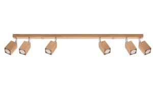 Lampa sufitowa KEKE 6 dąb GU10 6x40W IP20 SL.1039 SOLLUX