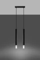 Lampa wisząca WEZYR 2 czarna G9 2x40W IP20 SL.0961 SOLLUX