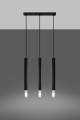 Lampa wisząca WEZYR 3 czarna G9 3x40W IP20 SL.0962 SOLLUX