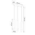 Lampa wisząca WEZYR 3 czarna G9 3x40W IP20 SL.0962 SOLLUX
