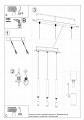 Lampa wisząca WEZYR 3 czarna G9 3x40W IP20 SL.0962 SOLLUX