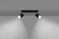 Lampa sufitowa NERO 2 czarny/chrom GU10 2x40W IP20 SL.1065 SOLLUX