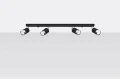 Lampa sufitowa NERO 4 czarny/chrom GU10 4x40W IP20 SL.1067 SOLLUX