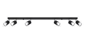 Lampa sufitowa NERO 6 czarny/chrom GU10 6x40W IP20 SL.1068 SOLLUX