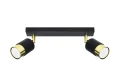 Lampa sufitowa NERO 2 czarny/złoty GU10 2x40W IP20 SL.1070 SOLLUX