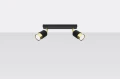 Lampa sufitowa NERO 2 czarny/złoty GU10 2x40W IP20 SL.1070 SOLLUX