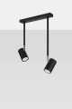 Lampa sufitowa NORANO 2 czarny GU10 2x40W IP20 SL.1075 SOLLUX