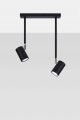 Lampa sufitowa NORANO 2 czarny GU10 2x40W IP20 SL.1075 SOLLUX