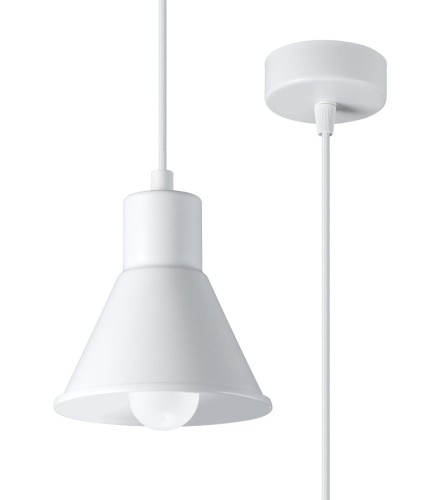 Lampa wisząca TALEJA 1 biała [E27] E27 1x60W IP20 SL.0983 SOLLUX