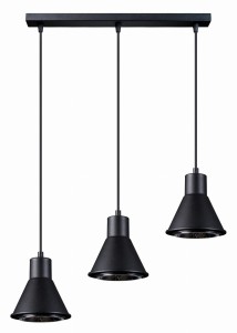 Lampa wisząca TAZILA 3 czarna [ES111] ES111 3x IP20 SL.0990 SOLLUX