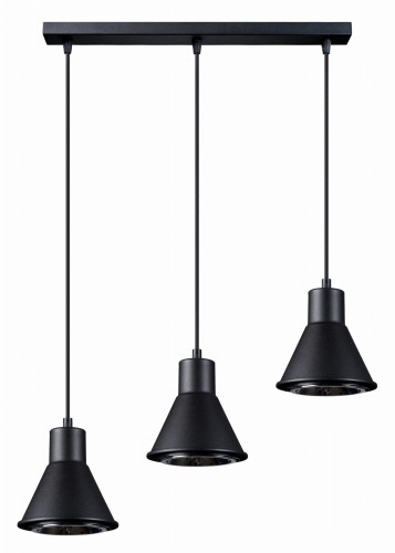 Lampa wisząca TAZILA 3 czarna [ES111] ES111 3x IP20 SL.0990 SOLLUX