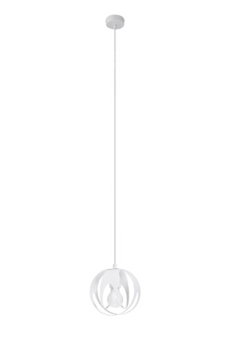 Lampa wisząca TULOS 1 biała E27 1x60W IP20 SL.1083 SOLLUX
