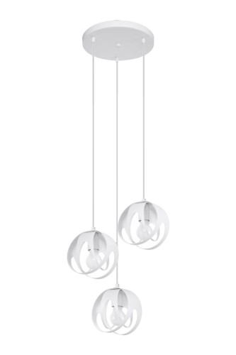 Lampa wisząca TULOS 3P biała E27 3x60W IP20 SL.1084 SOLLUX