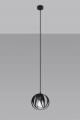 Lampa wisząca TULOS 1 czarna E27 1x60W IP20 SL.1087 SOLLUX