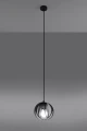 Lampa wisząca TULOS 1 czarna E27 1x60W IP20 SL.1087 SOLLUX