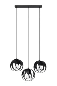 Lampa wisząca TULOS 3L czarna E27 3x60W IP20 SL.1089 SOLLUX