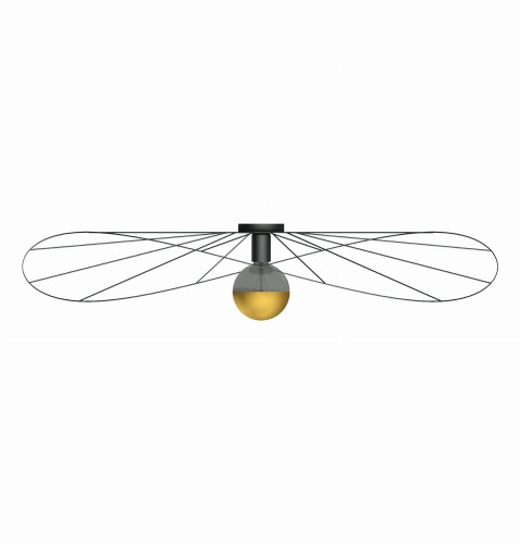Kinkiet / Plafon ESKOLA 110 czarny E27 1x60W IP20 TH.014CZ SOLLUX