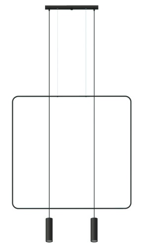 Lampa wisząca RANA 2 czarna GU10 2x40W IP20 TH.019CZ SOLLUX