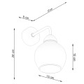 Kinkiet ALINO 1 czarny E27 1x60 IP20 SL.1139 SOLLUX