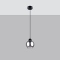 Lampa wisząca ALINO 1 czarna E27 1x60 IP20 SL.1141 SOLLUX