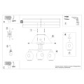 Żyrandol FILLAN 3 czarny E27 3x60 IP20 SL.1144 SOLLUX