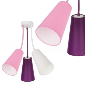 Lampa sufitowa WIRE KIDS z 3 kolorowymi kloszami i elastycznymi ramionami do pokoju dziecięcego TK Lighting