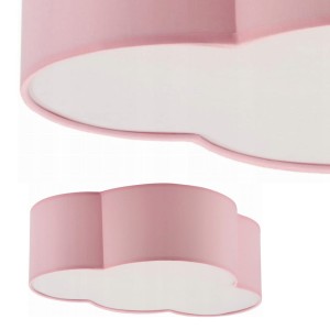 Plafon CLOUD MINI różowa chmurka do pokoju dziecka dziewczynki na 2 żarówki E27 TK Lighting
